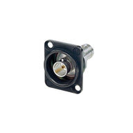 Neutrik BNC Panel Connector Grounded Black  (NBB75DFGB) - Main View