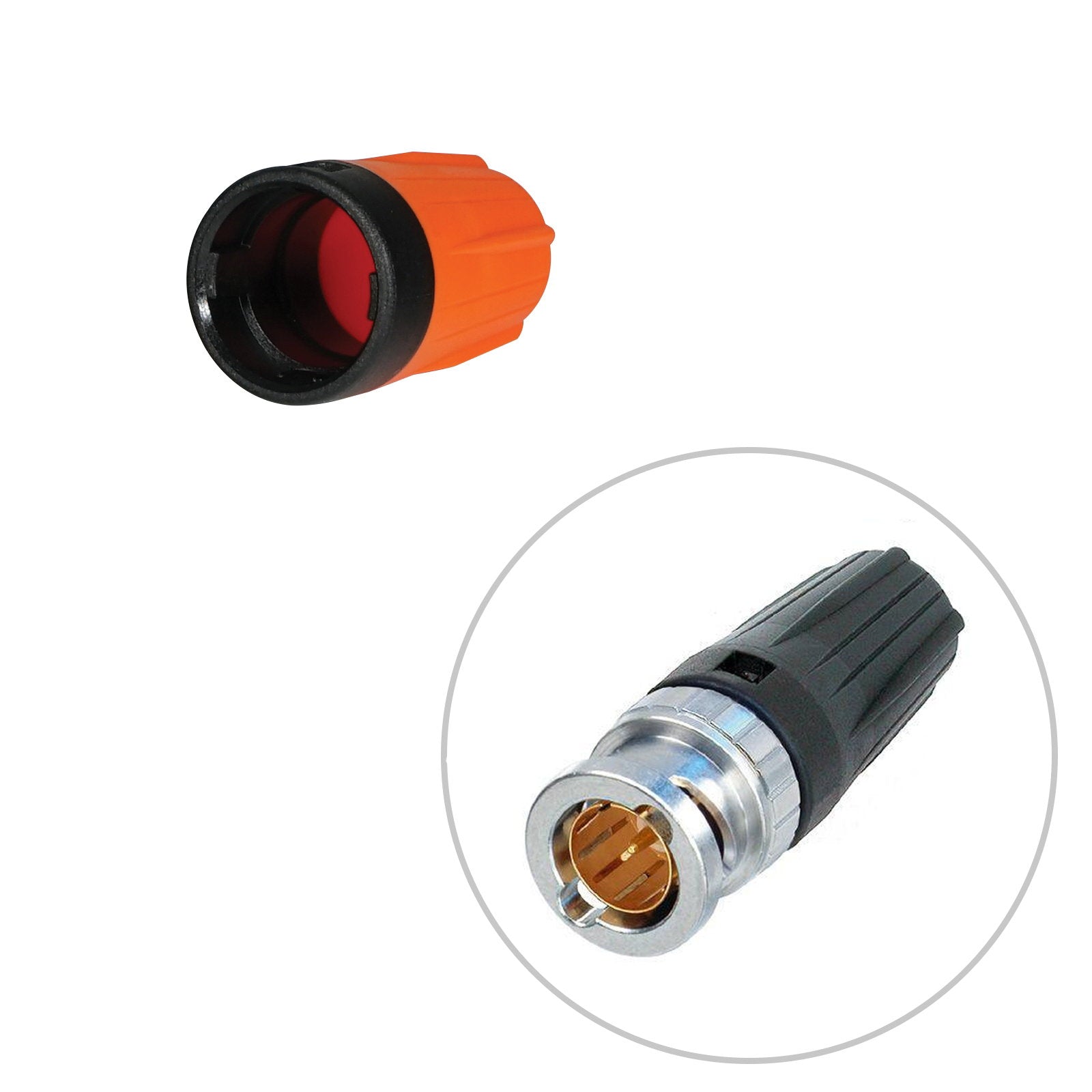 Neutrik Orange rearTWIST Coloured BNC Boot (BST-BNC-3) - Alternate View 3