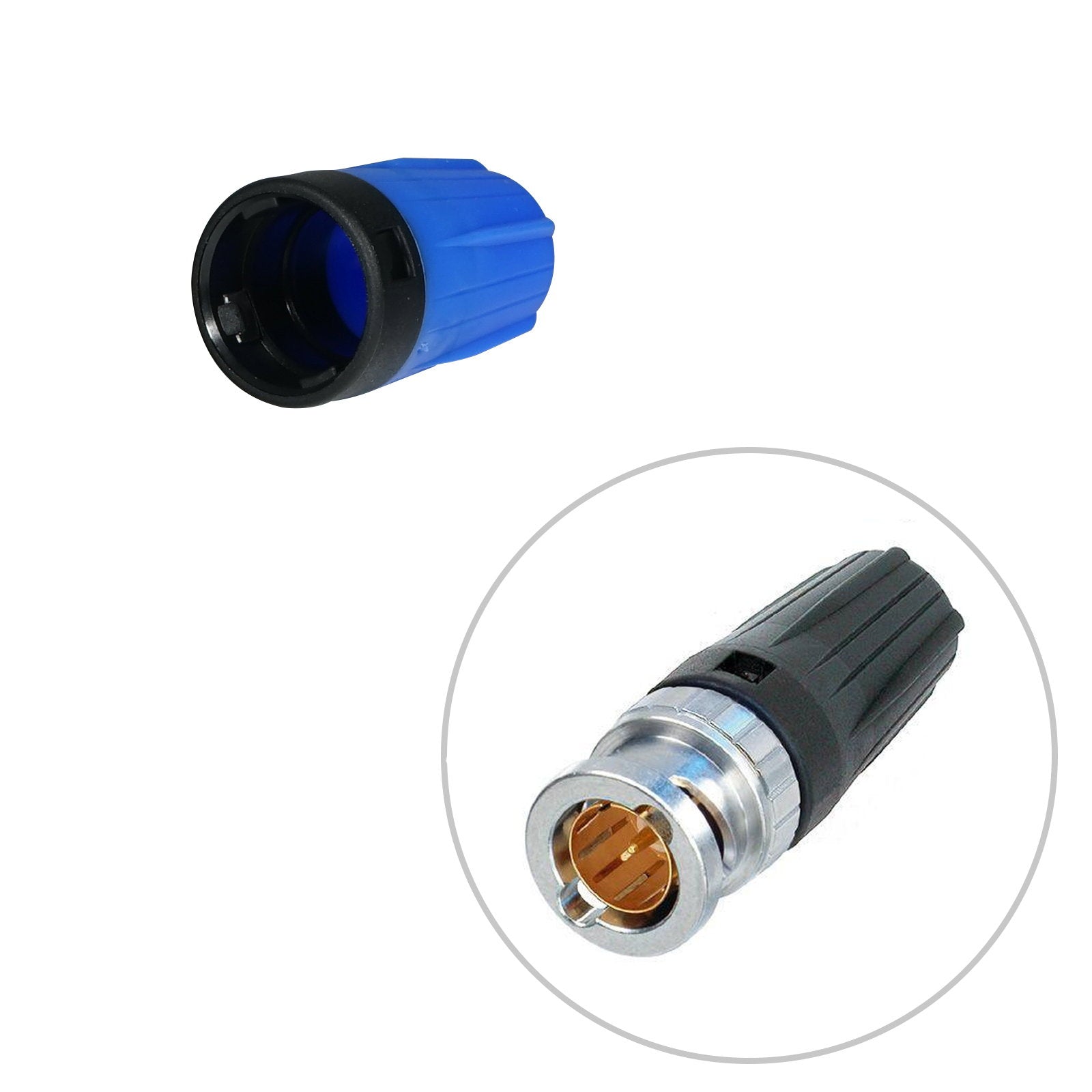 Neutrik Blue rearTWIST Coloured BNC Boot (BST-BNC-6) - Alternate View 1