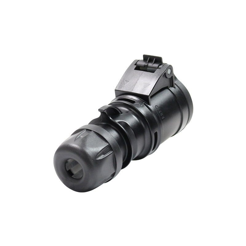 PCE 16A 230V 2P+E Black Socket (213-6X) - Back Panel and Connections