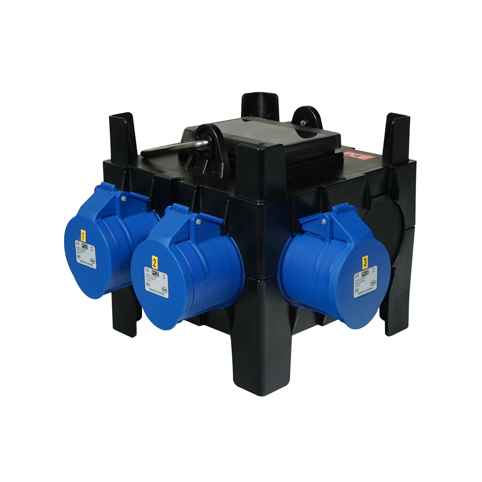 PCE IMST Distribution Box 32A 415V In 3 x 32A 240V Out (9030657) - Main View