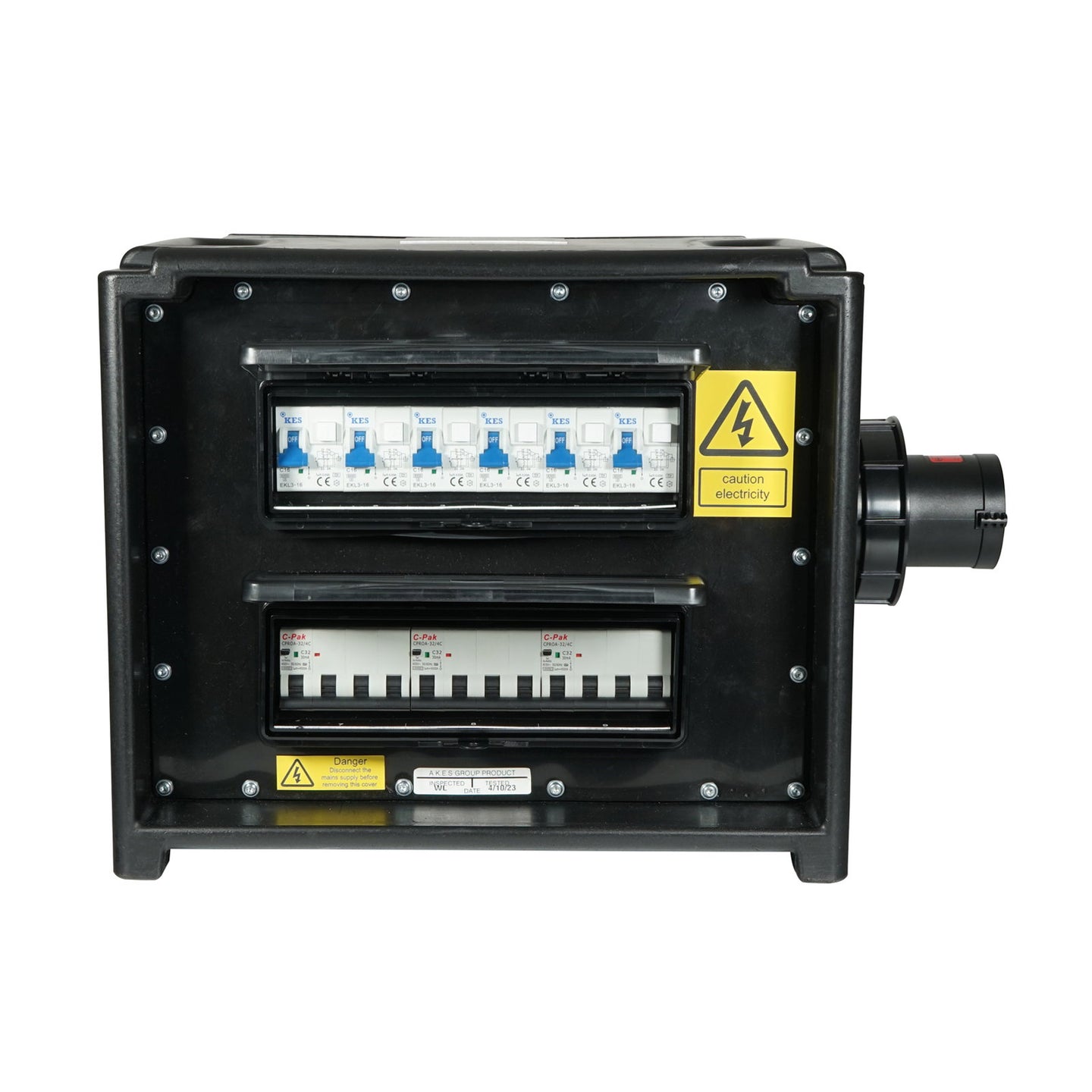 Elumen8 MERZ Distribution Box 63A 3PH to 32A/16A RCBO (Midnight Black) - Alternate View 4