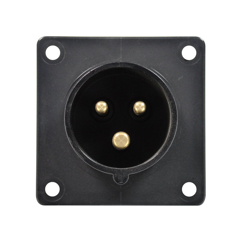 PCE 16A 230V 2P+E Black Appliance Inlet (613-6X) - Alternate View 1