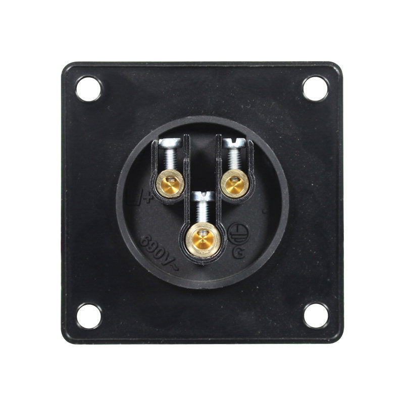 PCE 16A 230V 2P+E Black Appliance Inlet (613-6X) - Main View