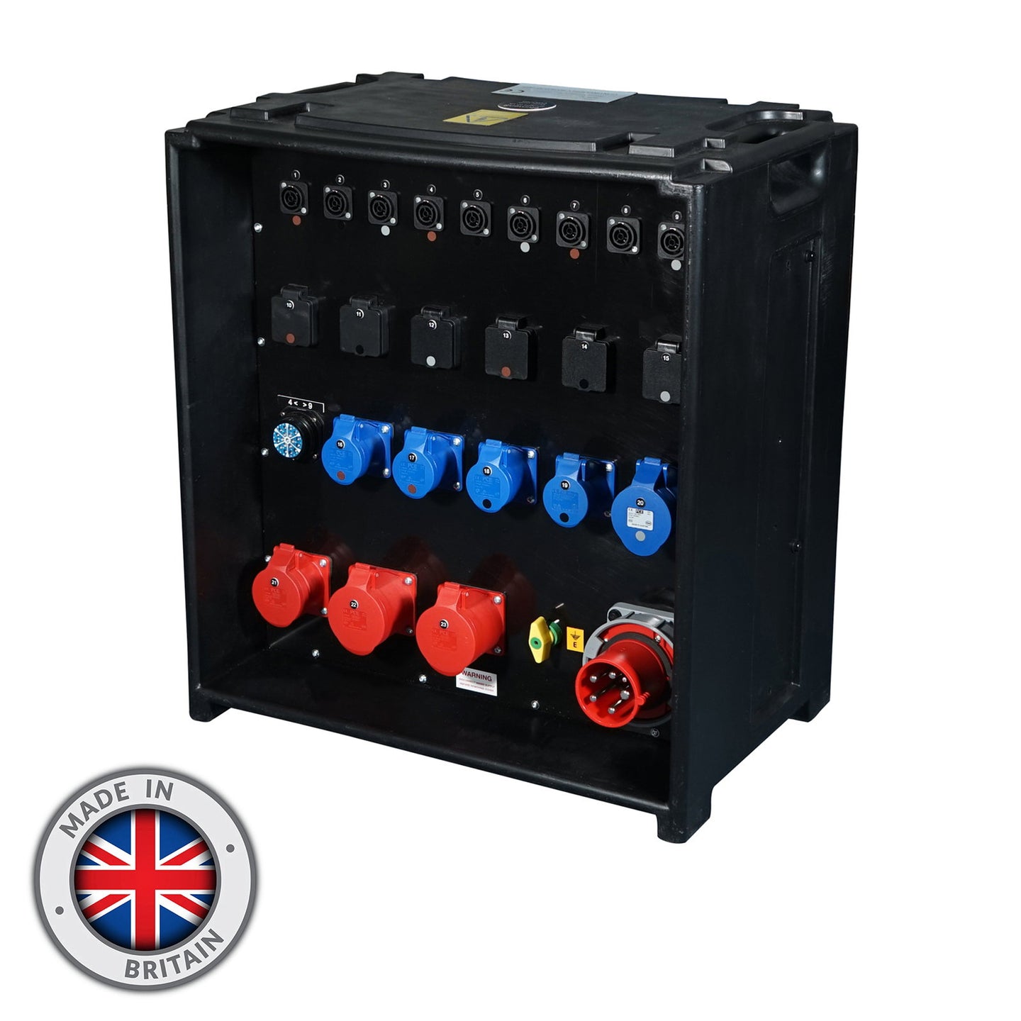Elumen8 MERZ Distribution Box 63A 3PH to 32A/16A/13A/TRUE1/Socapex (Variable ELR) - Alternate View 3