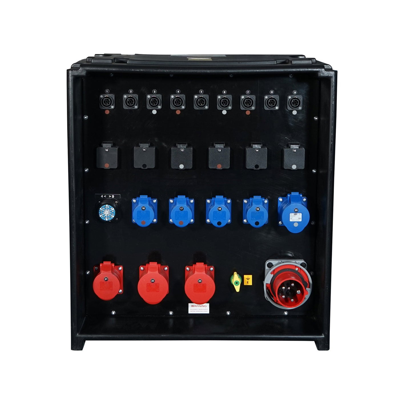 Elumen8 MERZ Distribution Box 63A 3PH to 32A/16A/13A/TRUE1/Socapex (Variable ELR) - Alternate View 4