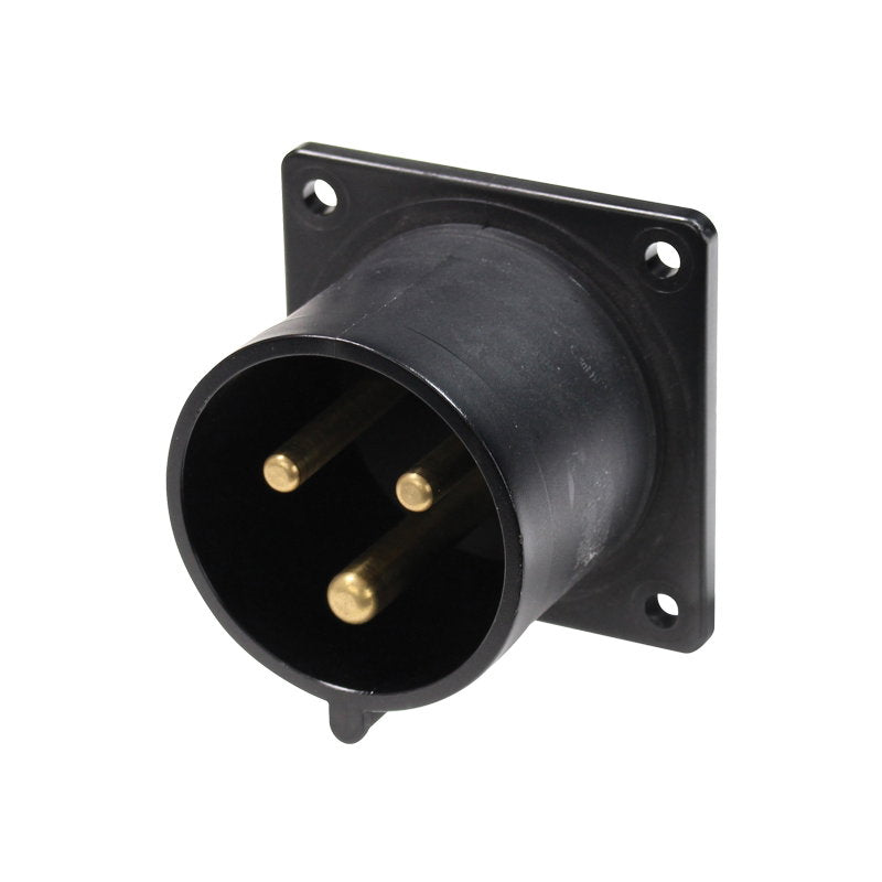 PCE 32A 230V 2P+E Black Appliance Inlet (623-6X) - Main View