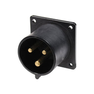 PCE 32A 230V 2P+E Black Appliance Inlet (623-6X) - Main View