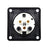 PCE 16A 230V 2P+E Black Panel Socket (313-6X) - Back Panel and Connections