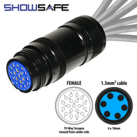 Elumen8 Socapex 19-Pin Line Female Socket 6 x 10mm (1.5mm² cable) Numbered - Main View