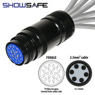 Elumen8 Socapex 19-Pin Line Female Socket 6 x 12mm (2.5mm² cable) Numbered - Alternate View 3