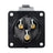 PCE 32A 230V 2P+E Black Panel Socket (323-6X) - Back Panel and Connections