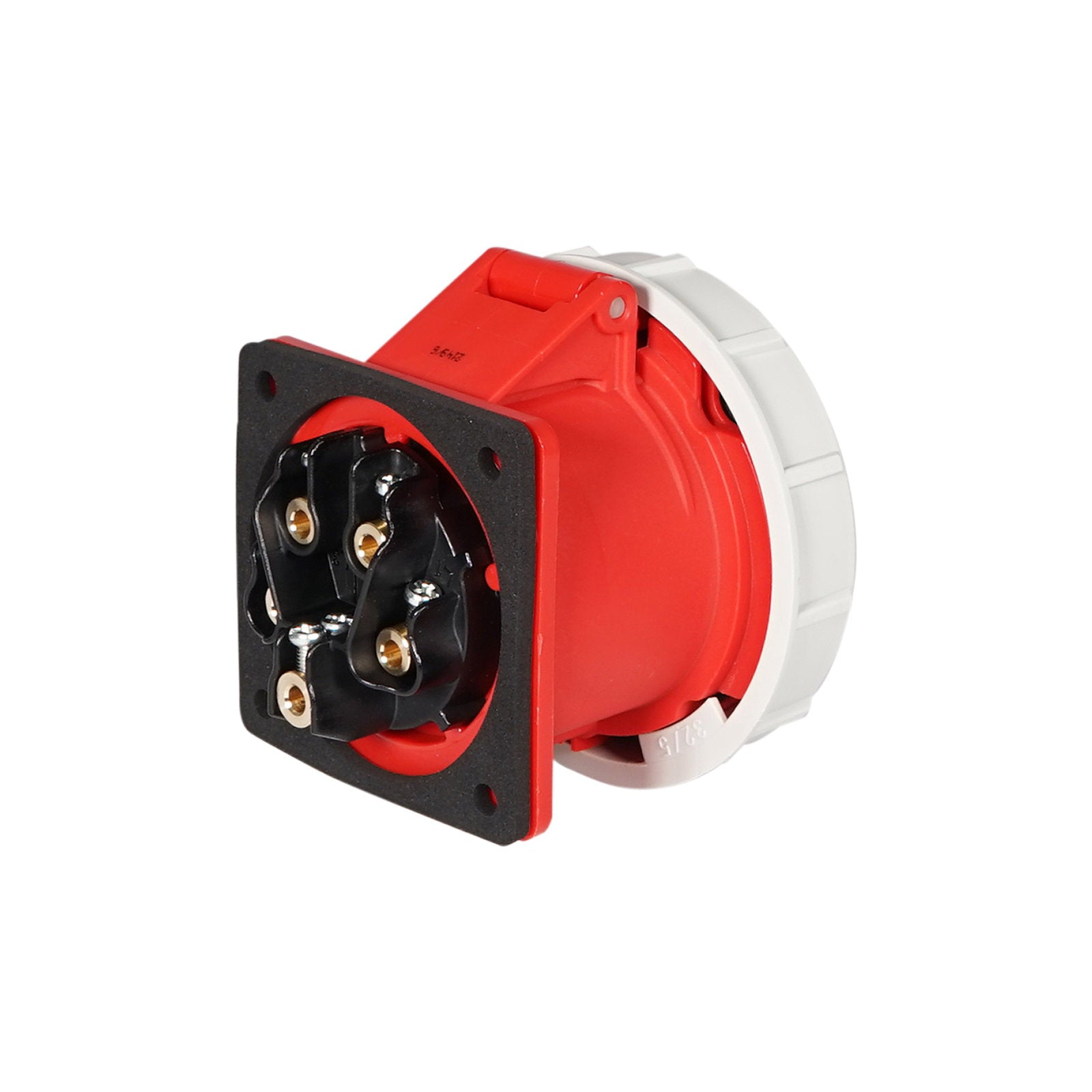 PCE 32A 415V IP67 3P+N+E Panel Socket (3252-6) - Alternate View 1