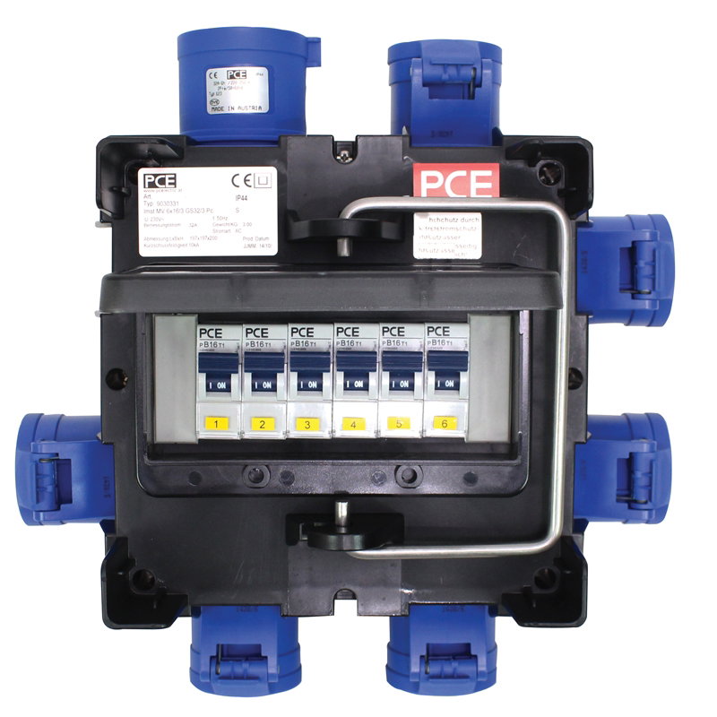 PCE IMST Distribution Box 32A 240V In 6 x 16A Out (9030331) - Alternate View 3