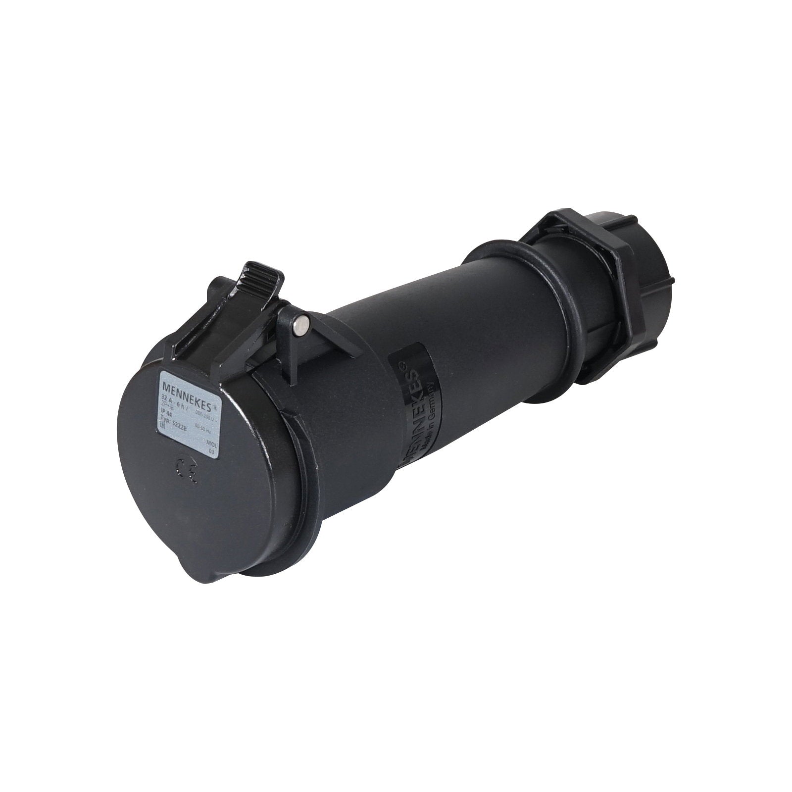 Mennekes 32A 230V 2P+E IP44 AM-TOP Socket Black (522ZB) - Alternate View 1