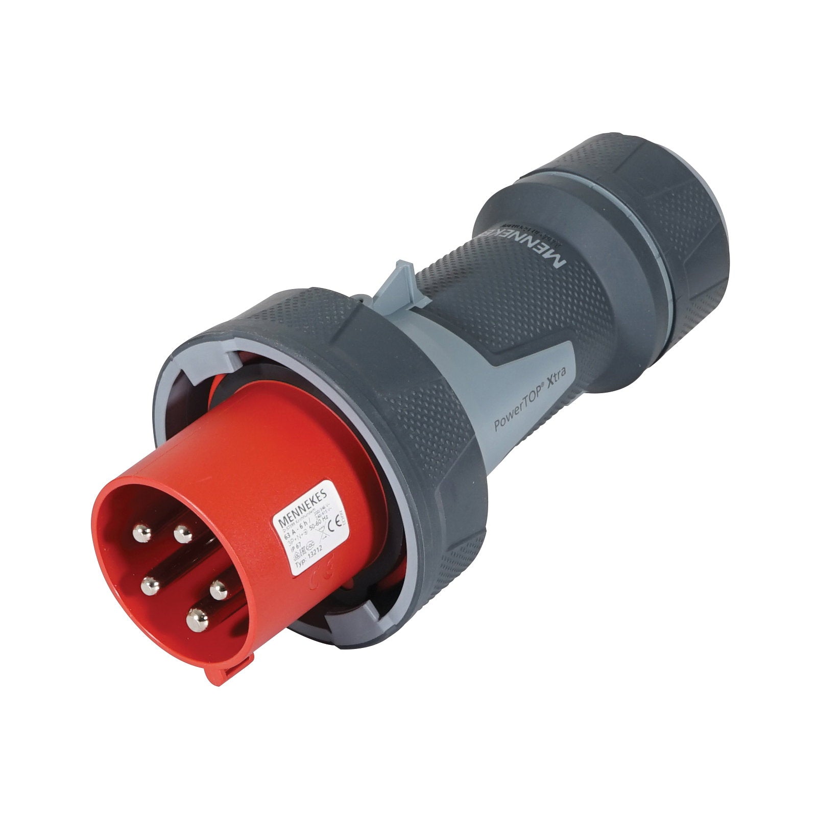 Mennekes 63A 415V 4P+E IP67 PowerTOP Xtra Plug (13212) - Back Panel and Connections