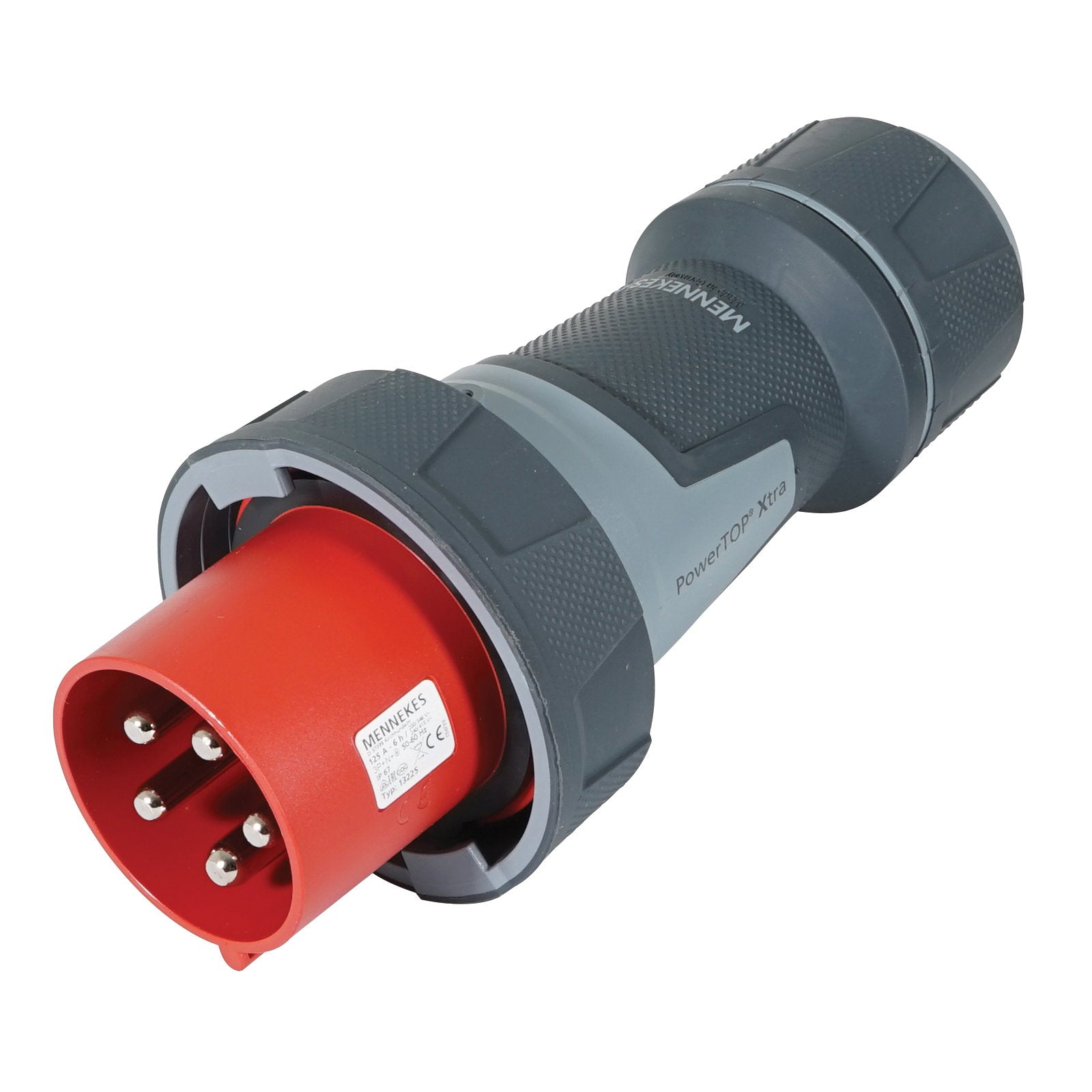 Mennekes 125A 415V 4P+E IP67 PowerTOP Xtra Plug (13225) - Main View