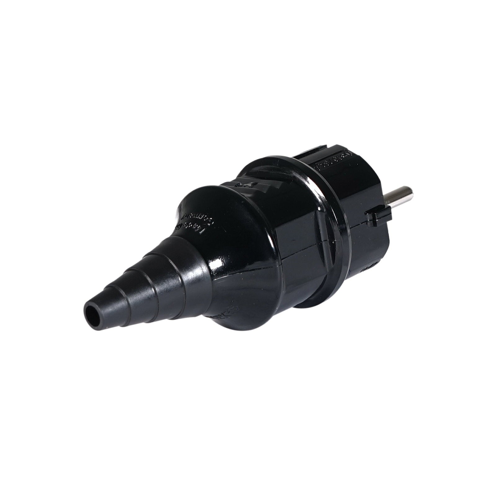 Mennekes 16A 230V 2P+E IP44 Black Schuko Plug (10754) - Alternate View 1