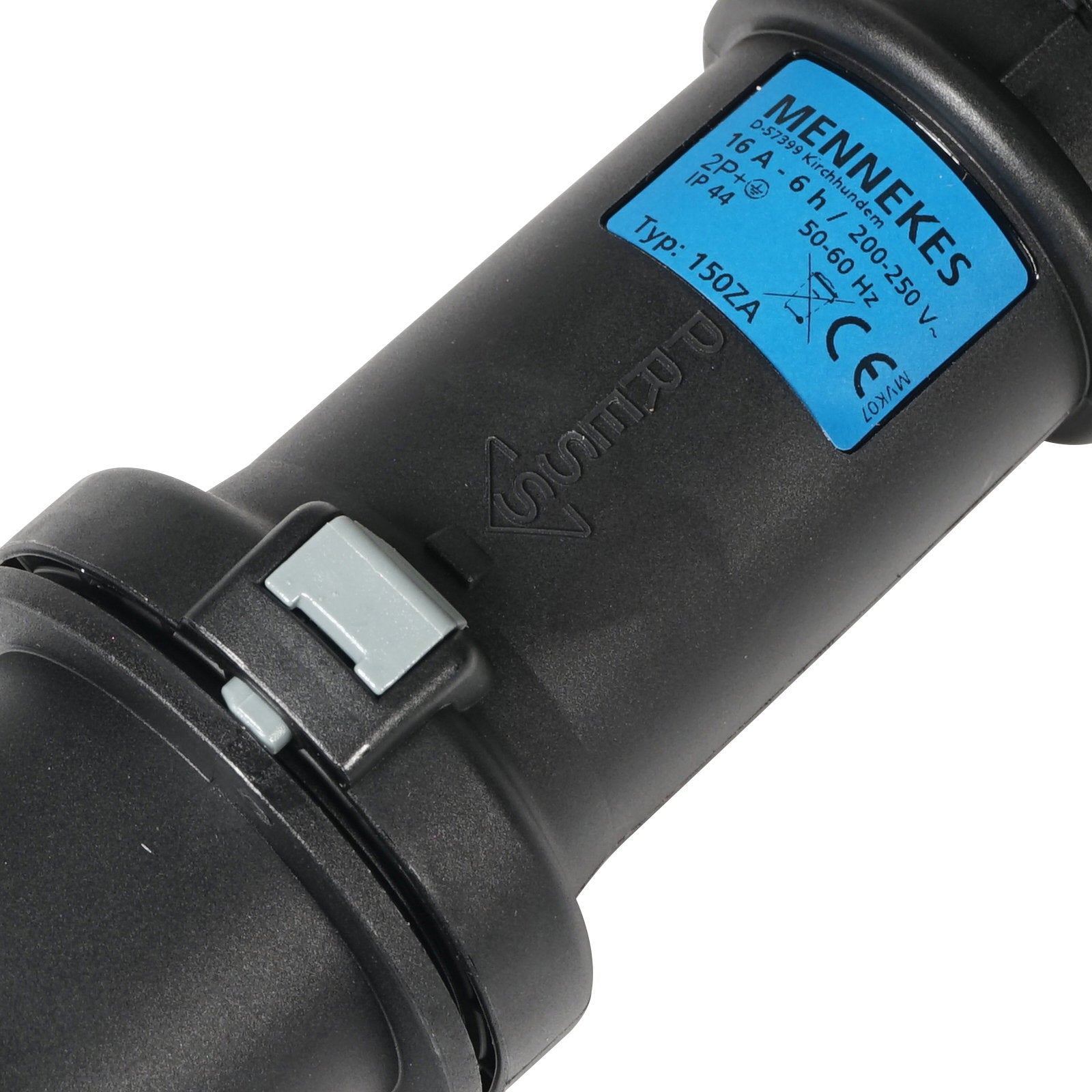 Mennekes 16A 230V 2P+E IP44 ProTOP Plug Black (150ZA) - Alternate View 1