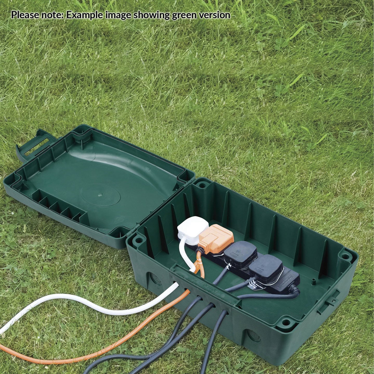 Masterplug IP54 Weatherproof Box Dark Grey (WBX) - Back Panel and Connections