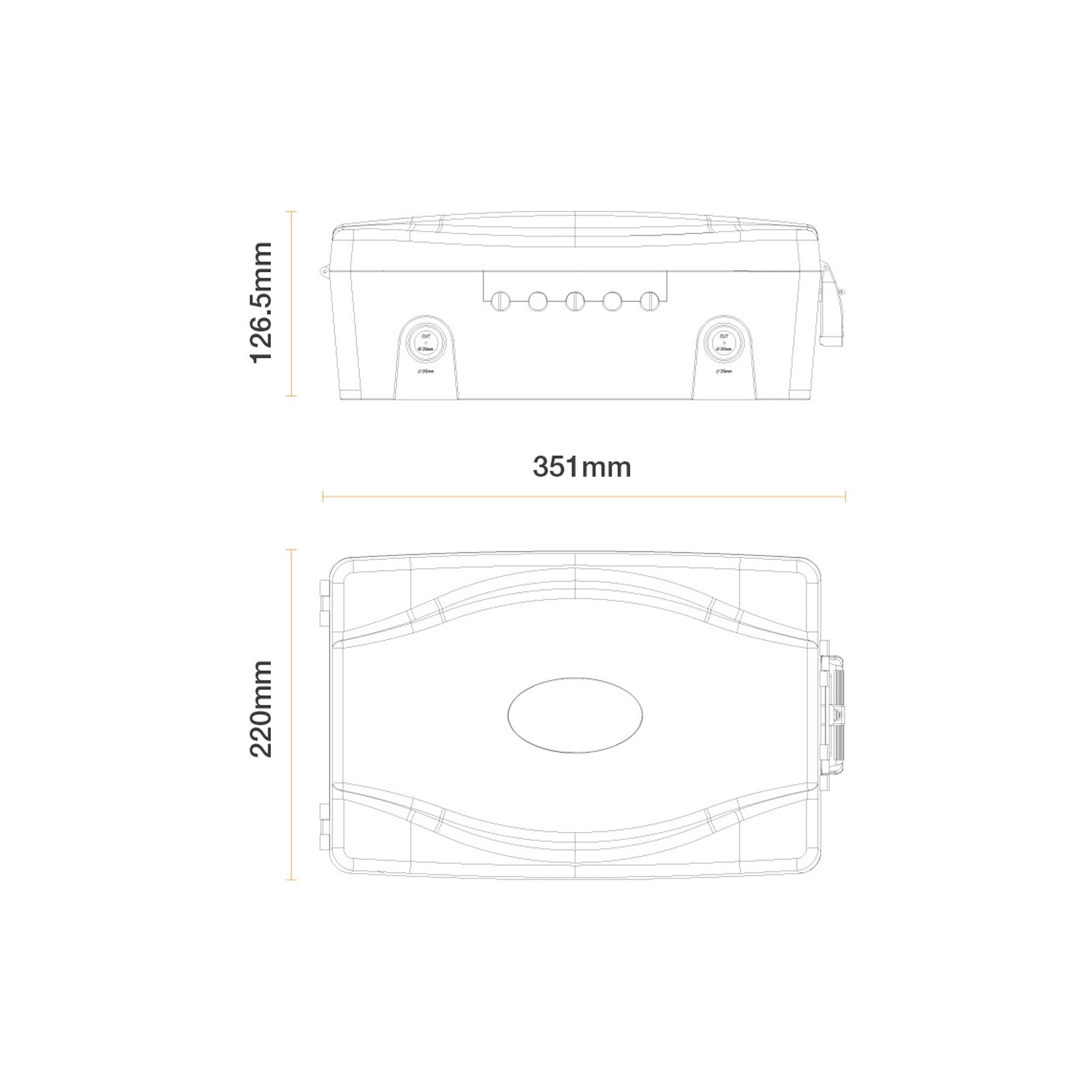 Masterplug IP54 Weatherproof Box Dark Grey (WBX) - Alternate View 1