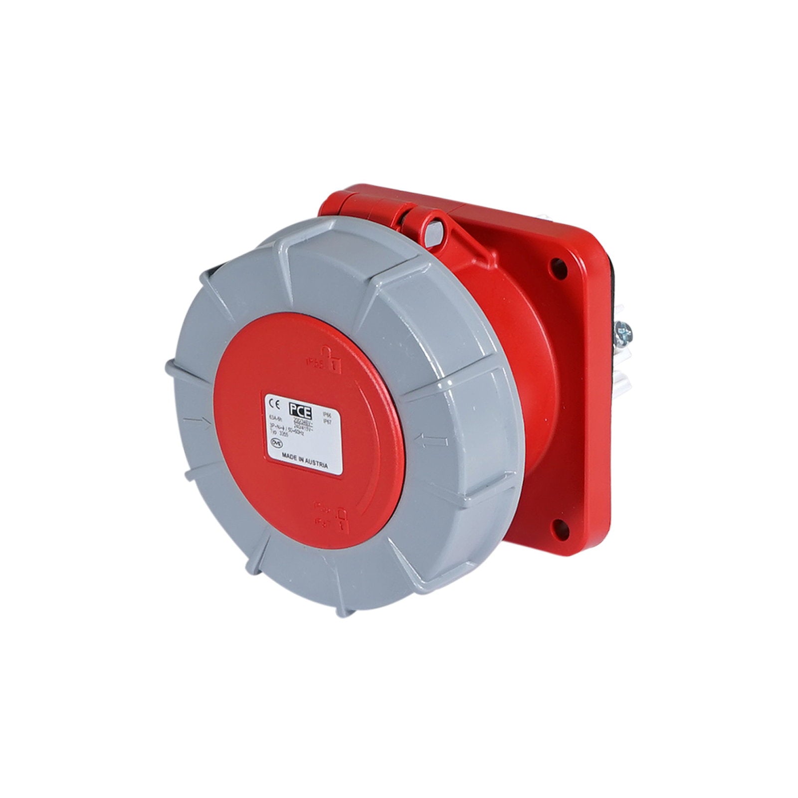 PCE 63A 415V 3P+N+E Panel Socket (335-6) - Alternate View 1
