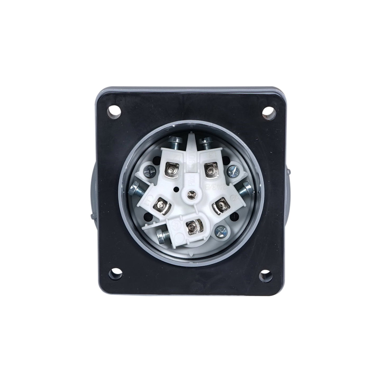 PCE 63A 415V 3P+N+E Angled Panel Inlet (735-6) - Alternate View 3