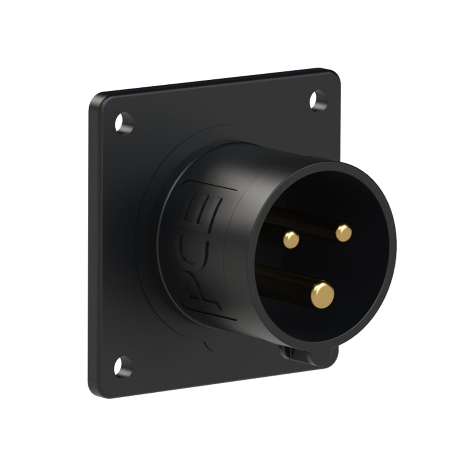 PCE 16A 230V 2P+E Panel Inlet Black (613-6x) - Main View