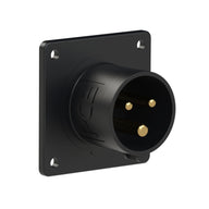 PCE 16A 230V 2P+E Panel Inlet Black (613-6x) - Main View
