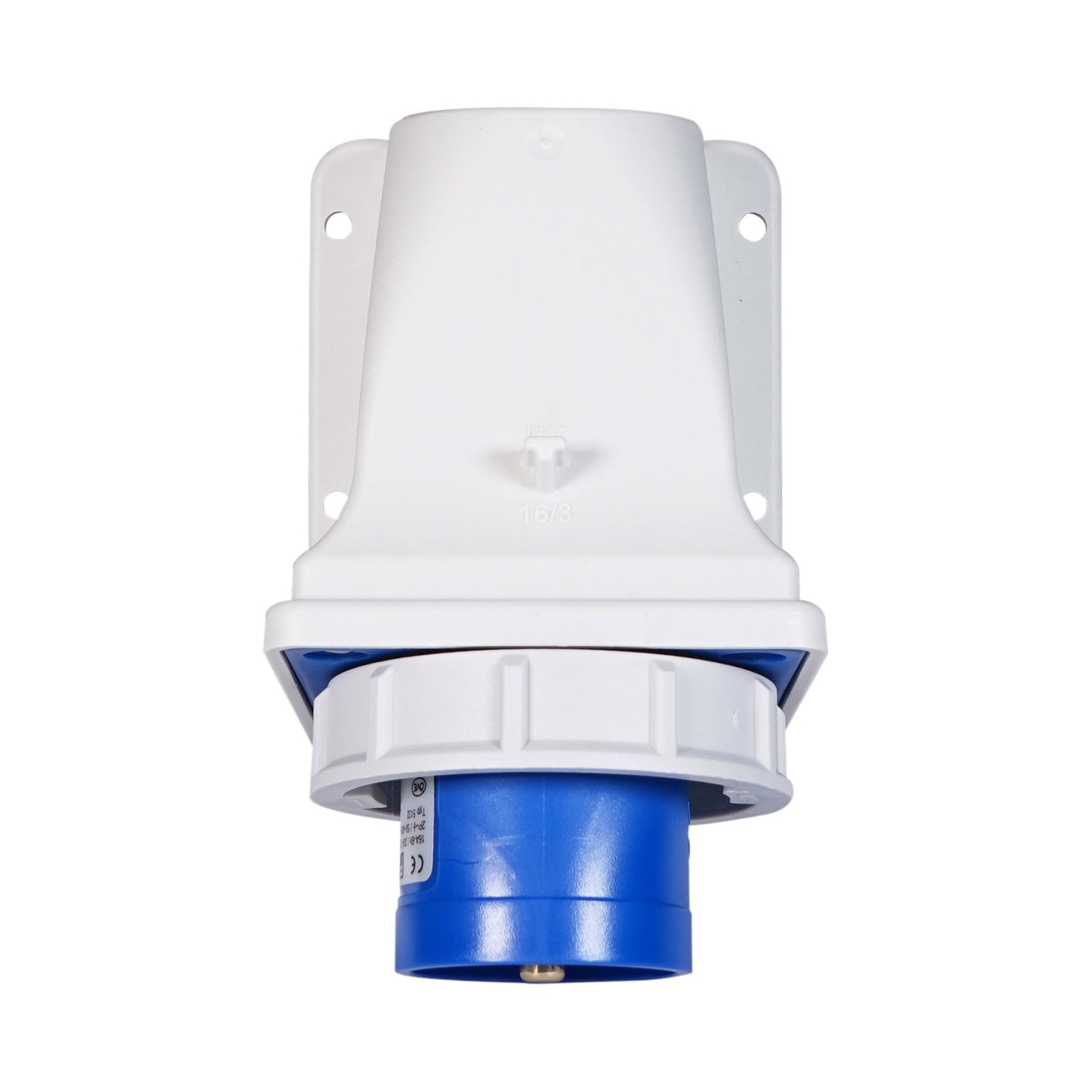 PCE 16A 230V 2P+E IP67 Wall Mount Angled Inlet (5132-6k) - Alternate View 4