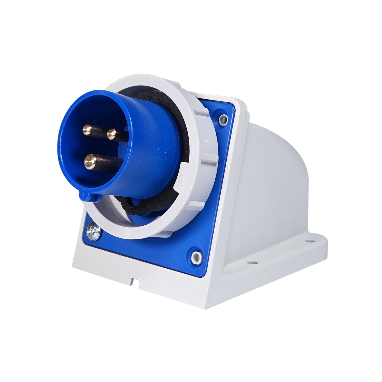 PCE 16A 230V 2P+E IP67 Wall Mount Angled Inlet (5132-6k) - Alternate View 1