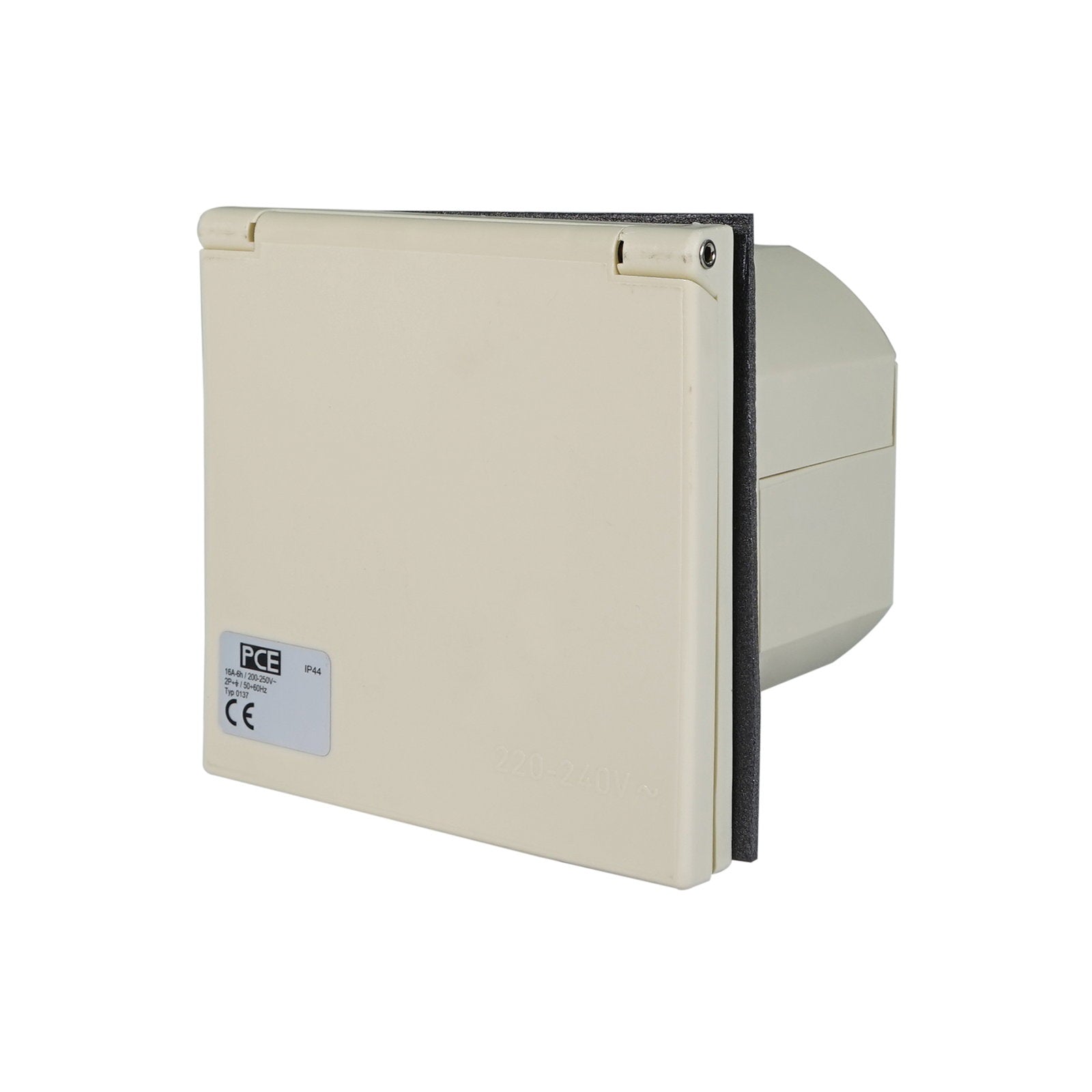 PCE 16A 230V 2P+E Caravan Panel Inlet (0137-6) - Alternate View 5