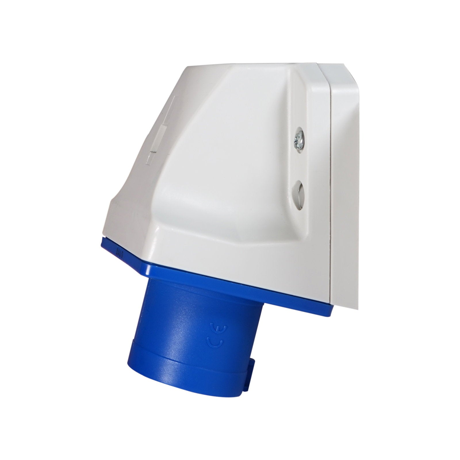PCE 16A 230V 2P+E Wall Mount Angled Inlet (513-6) - Alternate View 1