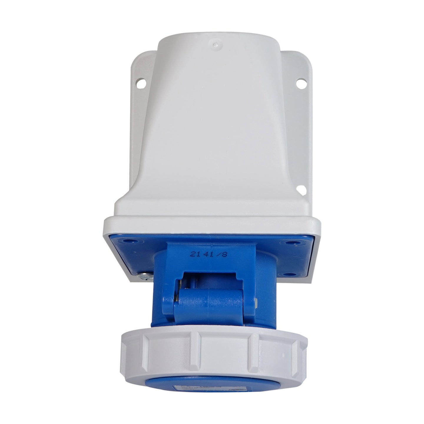 PCE 16A 230V 2P+E IP67 Wall Mount Angled Socket (1132-6) - Back Panel and Connections