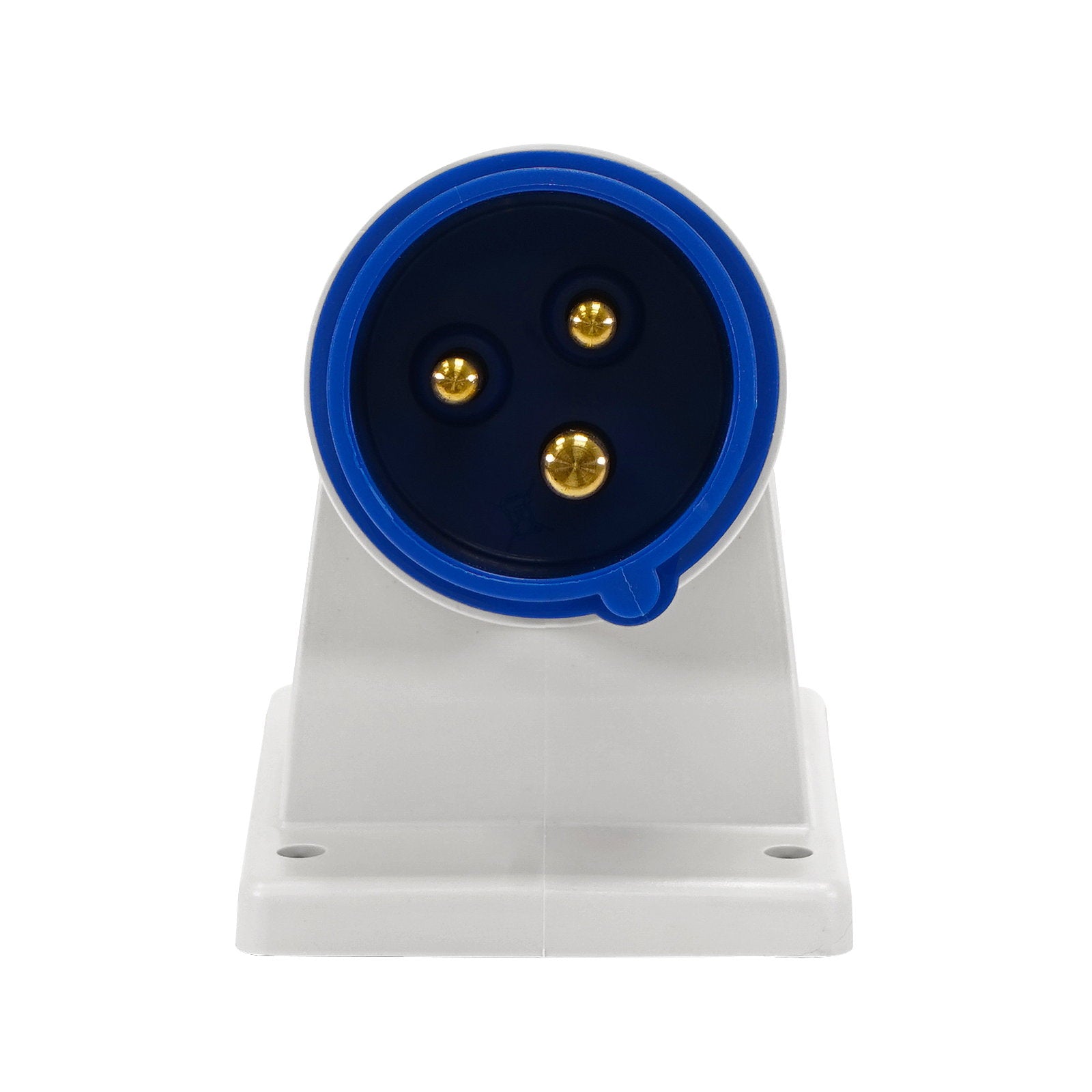 PCE 16A 230V 2P+E Flanged Angled Inlet (77713-6) - Alternate View 1