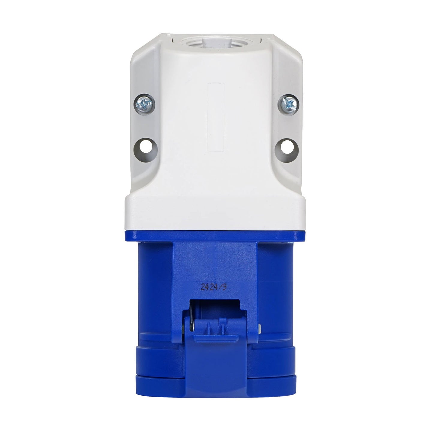 PCE 32A 230V 2P+E Wall Mount Angled Socket (123-6K) - Alternate View 3