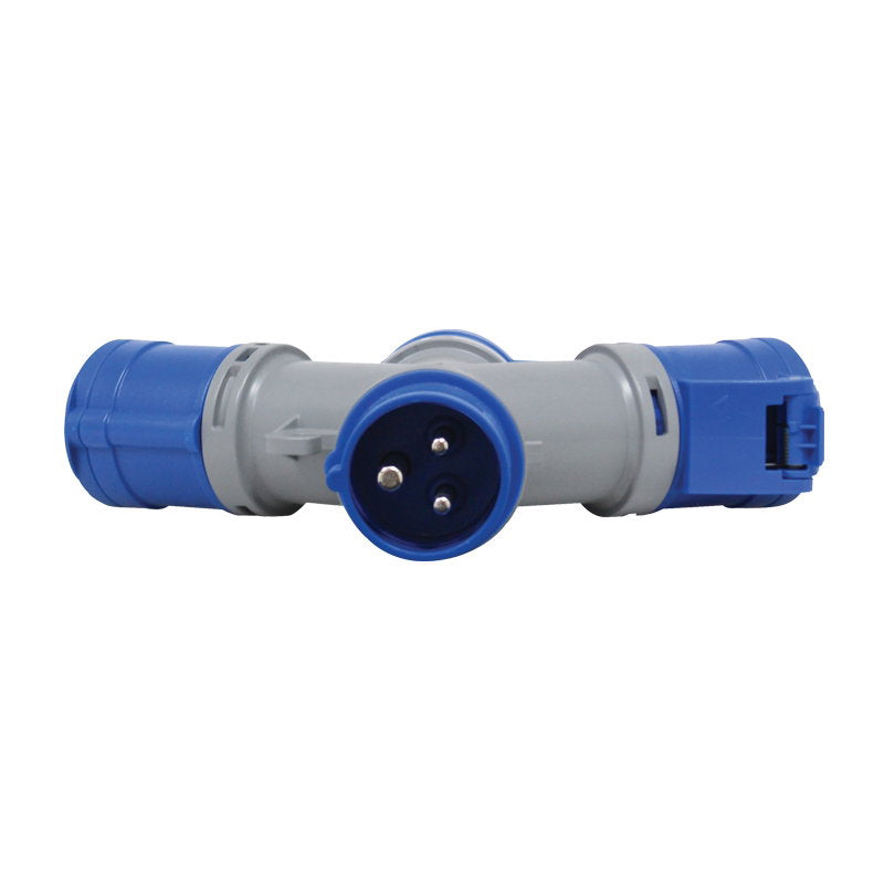 PCE 16A 230V – 3 Way 16A Splitter (9432000) - Back Panel and Connections