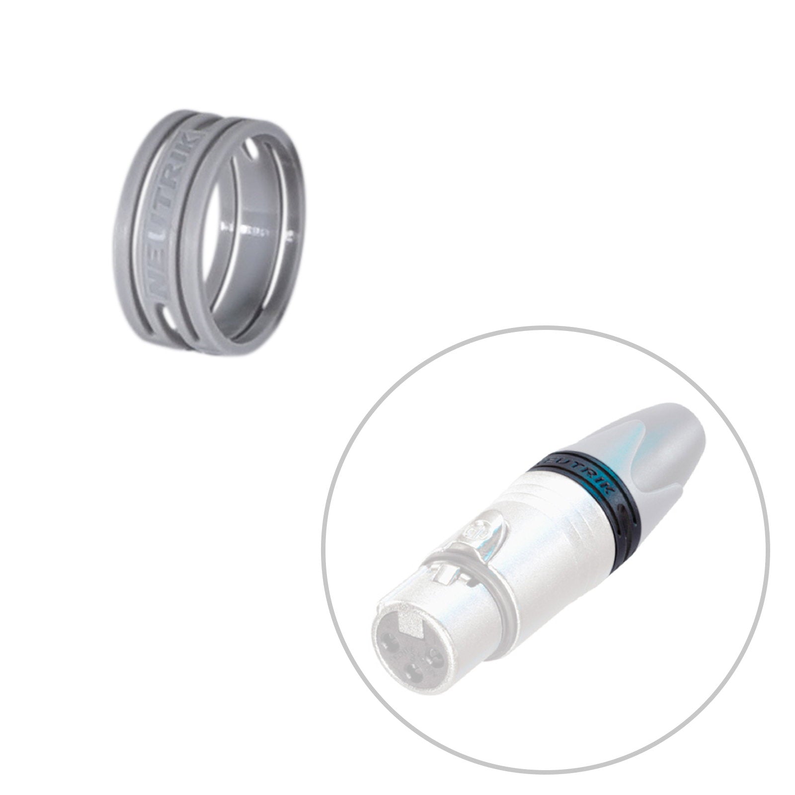 Neutrik XX Series Colour Coding Ring Grey (XXR-8) - Alternate View 1