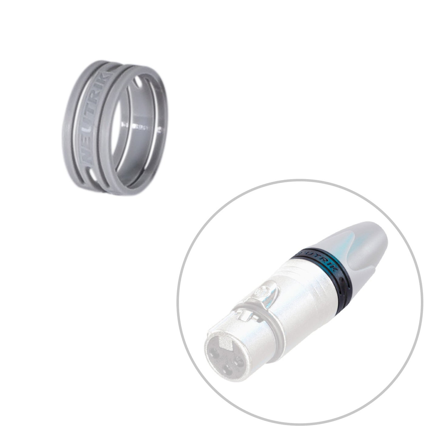 Neutrik XX Series Colour Coding Ring Grey (XXR-8) - Alternate View 1