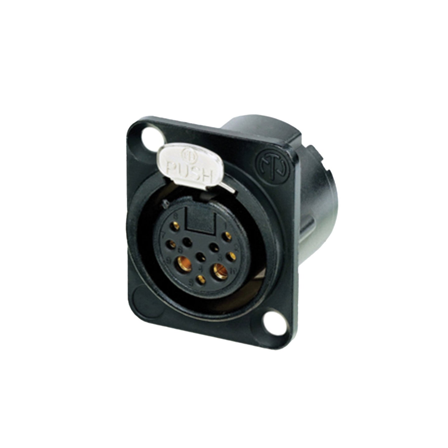 Neutrik 8+2 Pole Female XLR Chassis Socket NC10FD-LX-B - Main View