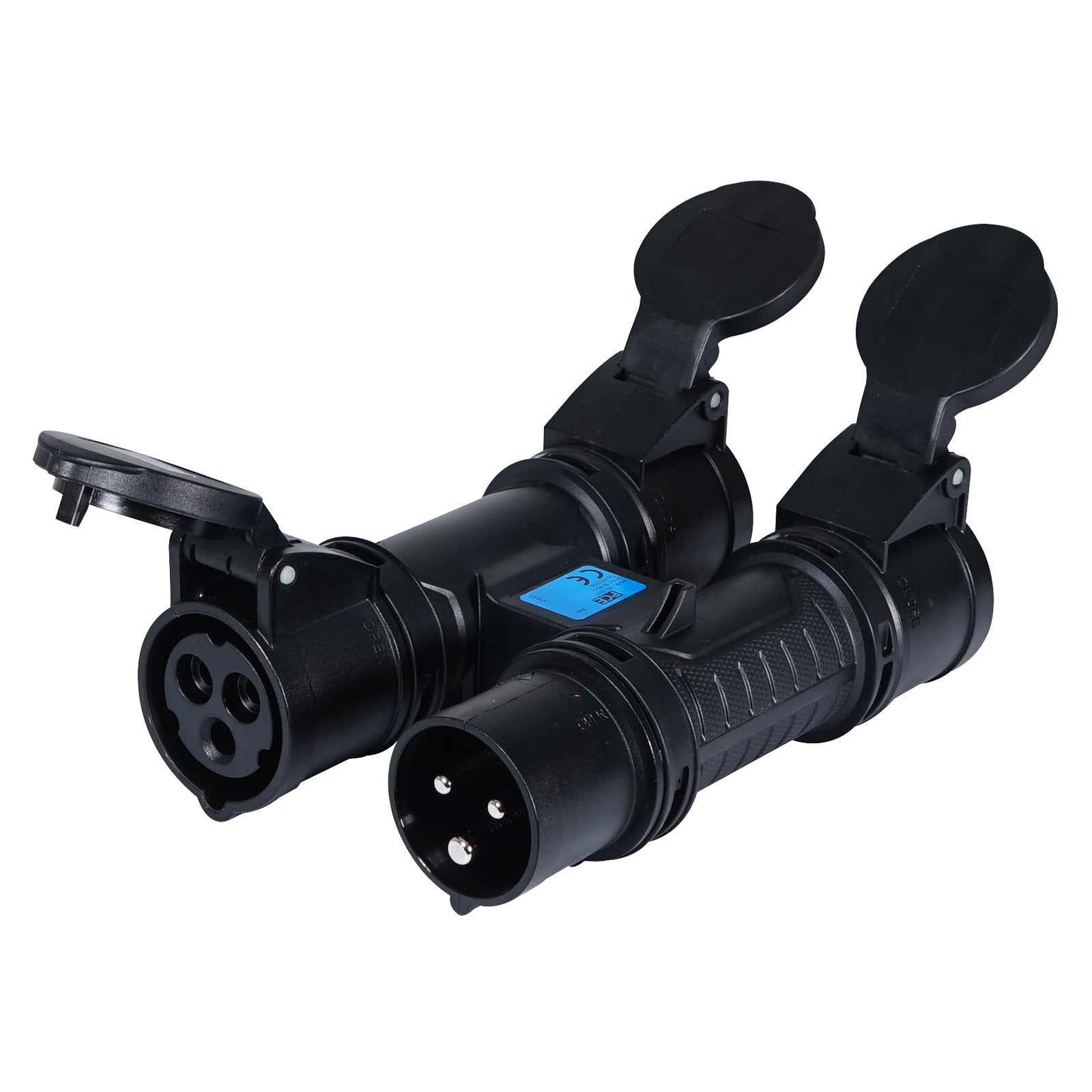 PCE H-CONNECT 230V 16A 2P+E 3-Way Splitter - Main View