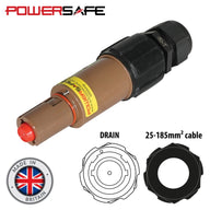 Elumen8 Powersafe 500A Line Drain 120mm2 L1 Brown - Back Panel and Connections
