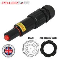 Elumen8 Powersafe 800A Line Drain 240mm2 L2 Black - Back Panel and Connections