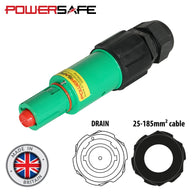 Elumen8 Powersafe 500A Line Drain 150mm2 Earth Green - Back Panel and Connections