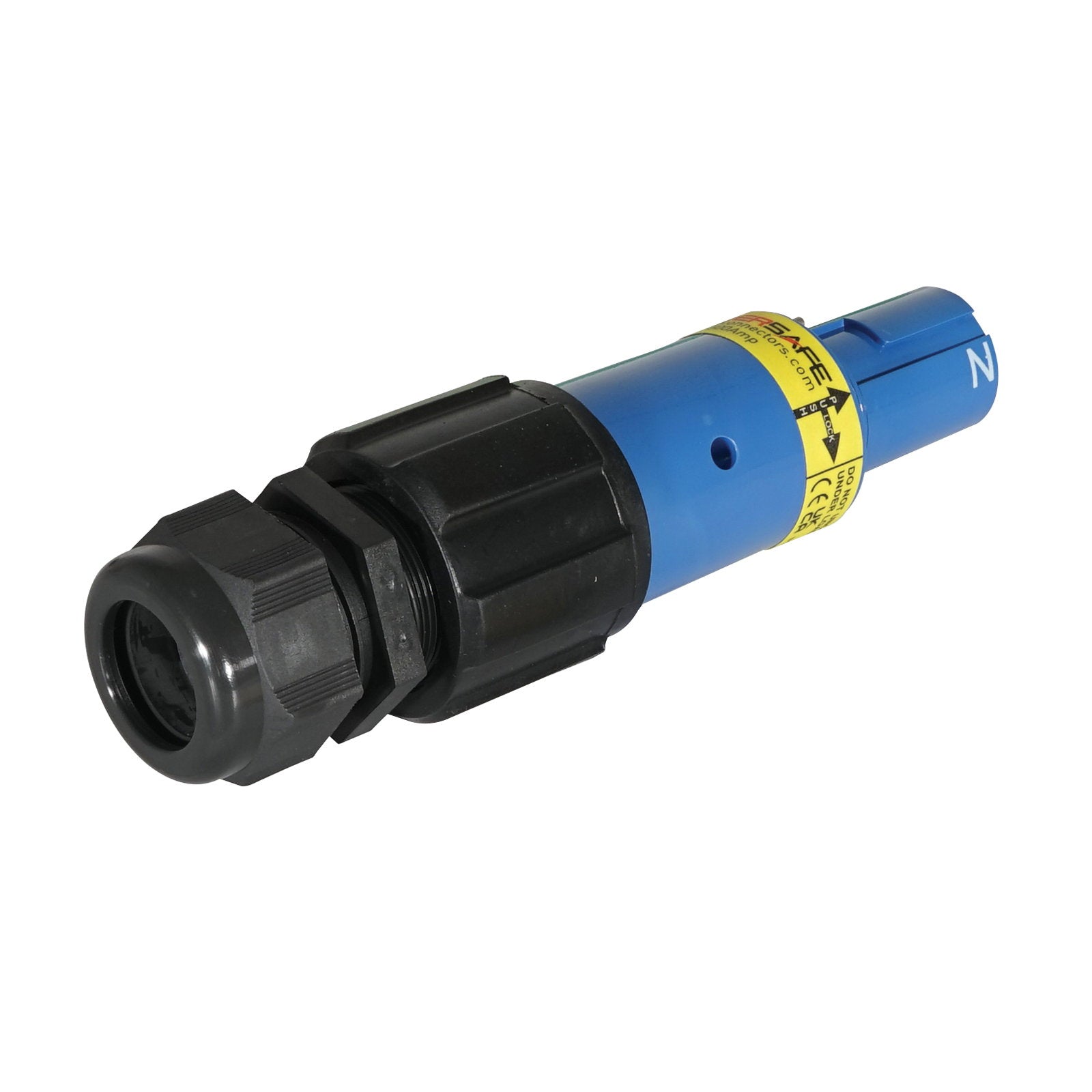 Elumen8 Powersafe 500A Line Drain 150mm2 Neutral Blue - Back Panel and Connections