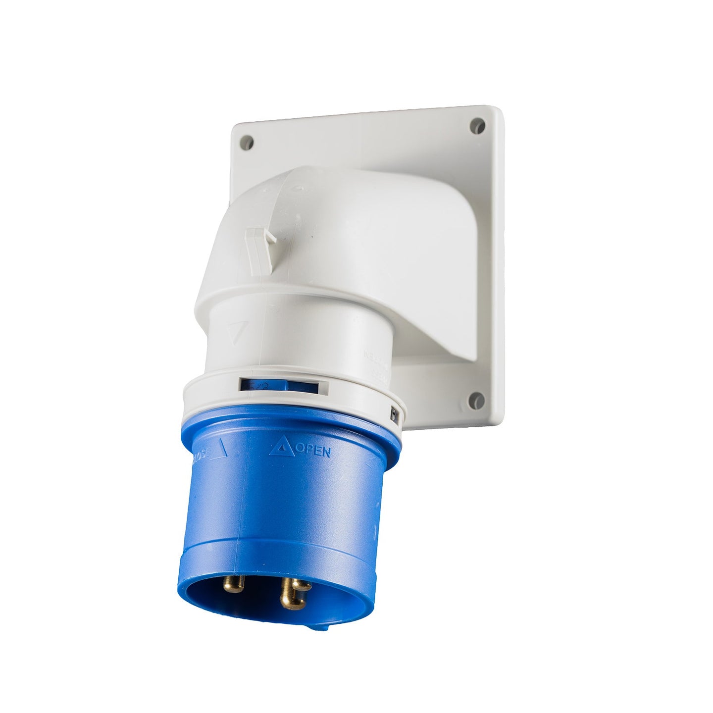 PCE 32A 230V 2P+E Flanged Angled Inlet 77723-6 - Main View