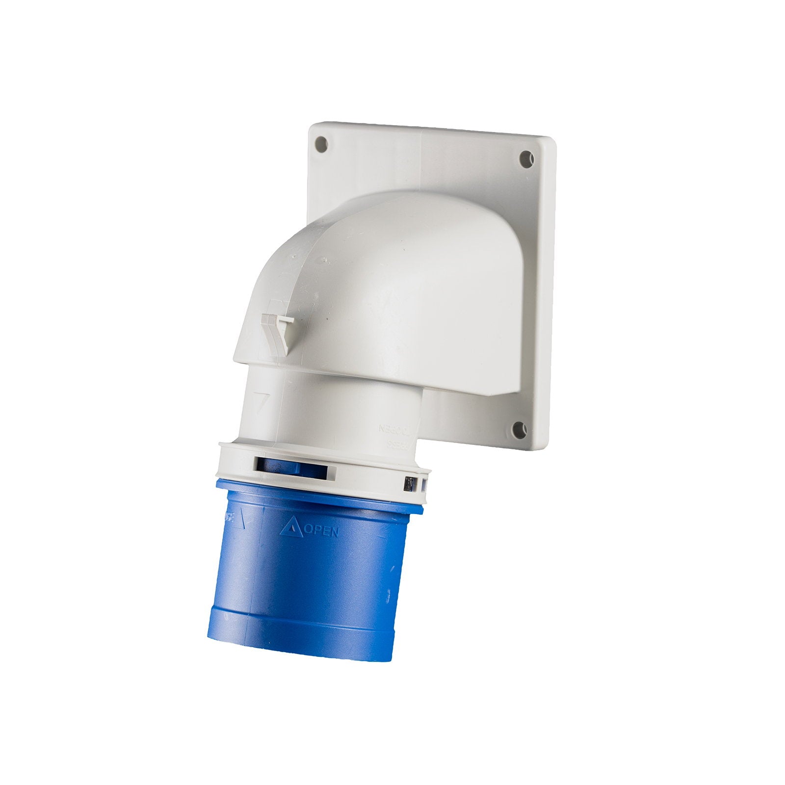 PCE 32A 230V 2P+E Flanged Angled Inlet 77723-6 - Back Panel and Connections