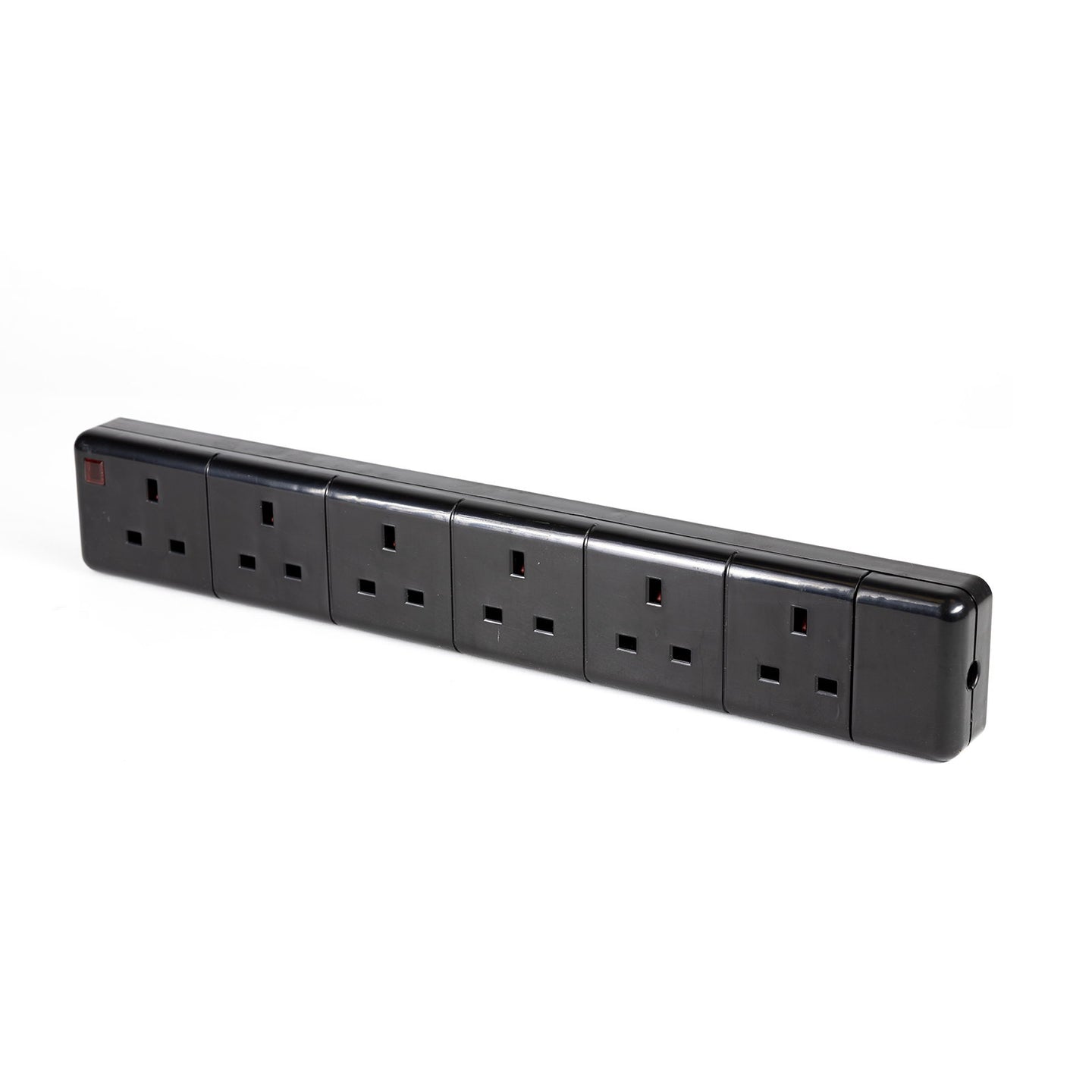 Elumen8 6 Gang Mains Socket Black - Back Panel and Connections