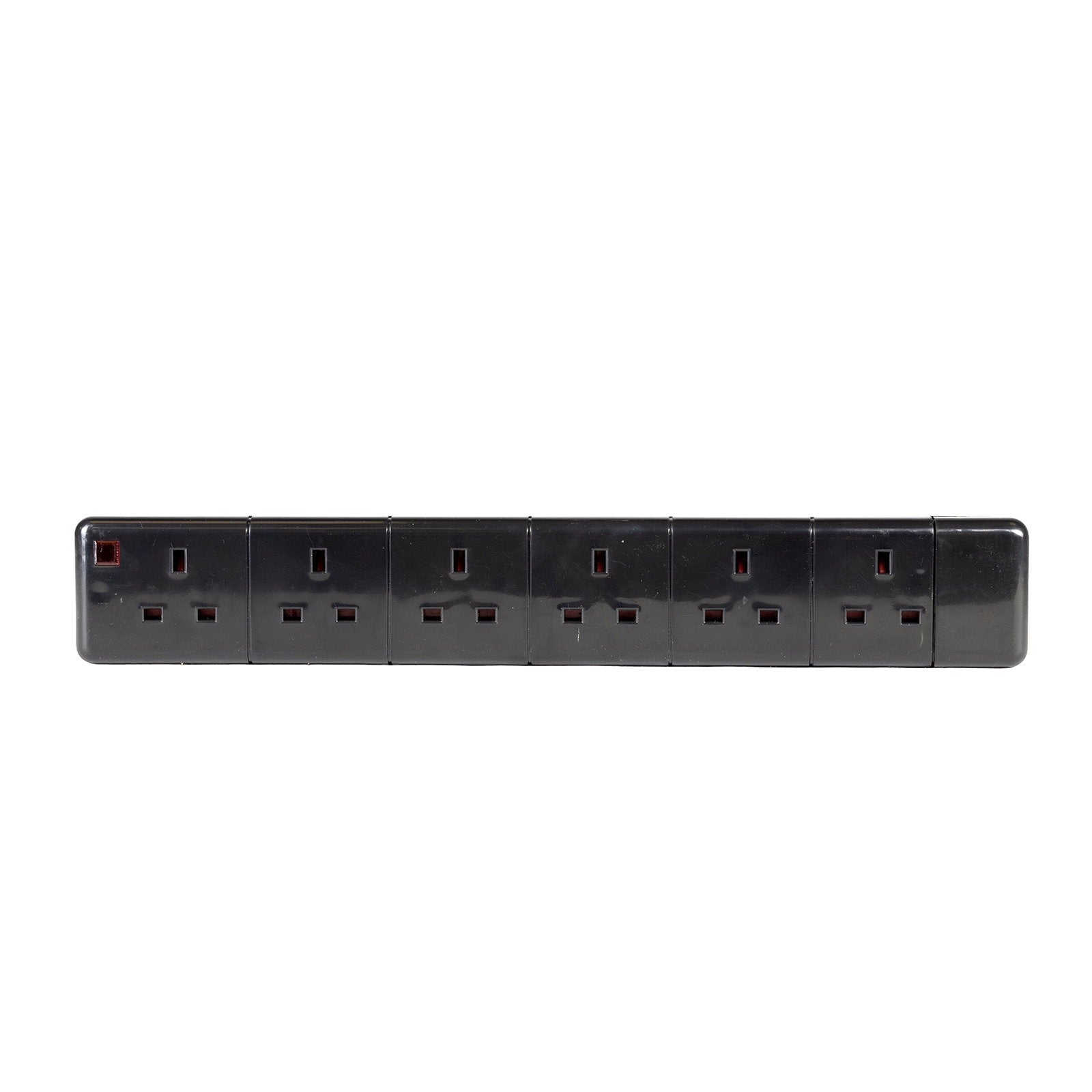 Elumen8 6 Gang Mains Socket Black - Alternate View 1