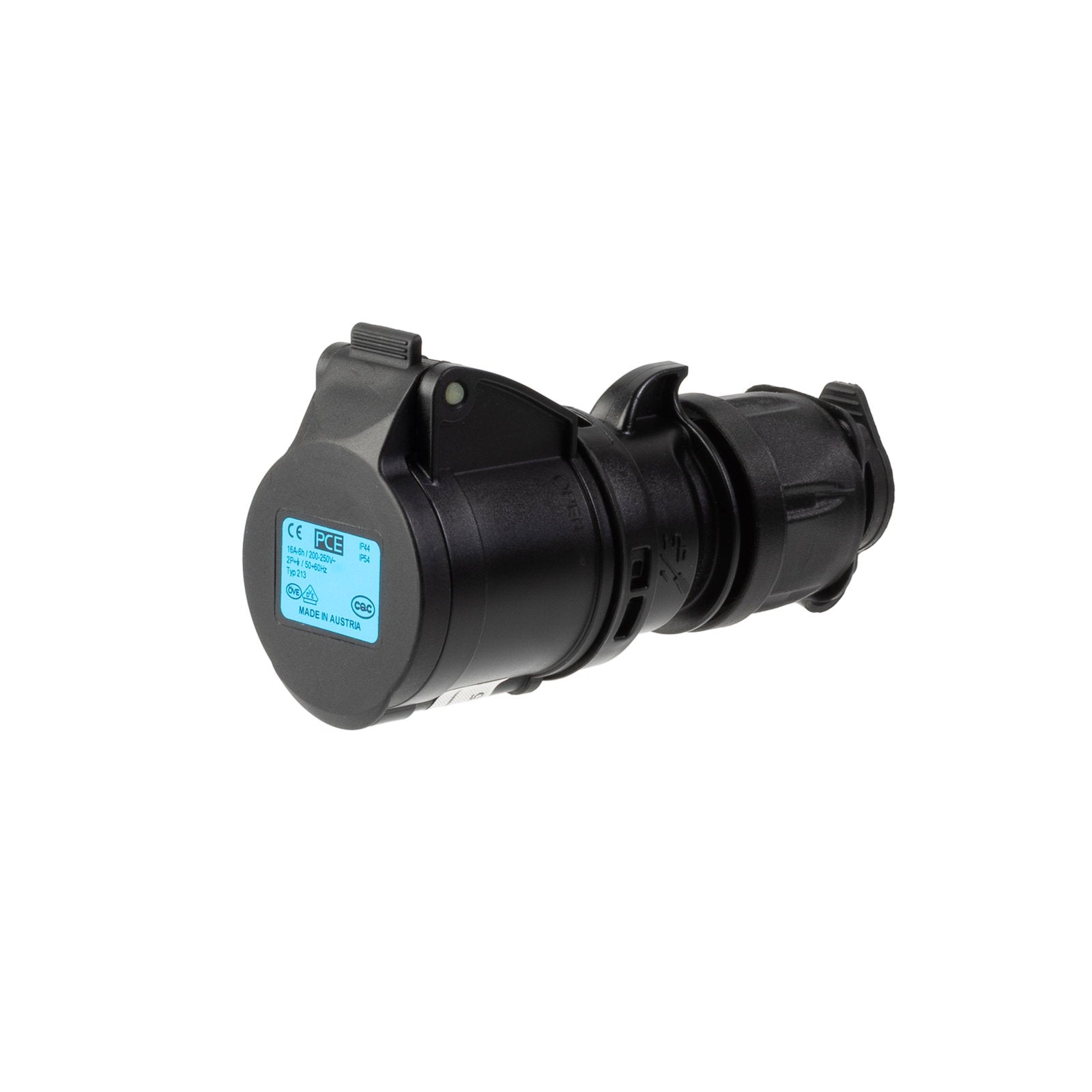 PCE PowerTwist TR1 Male to 16A Socket 213-6XT1 - Back Panel and Connections